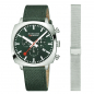 Preview: Mondaine Herren Armbanduhr Squar Chrono Grün MSL.41460.LF.SET Saphirglas, Wechselband