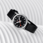 Preview: MONDAINE MST.34020.LBV.SET Damenuhr schwarz stop2go Saphirglas, 34mm mit Extraband
