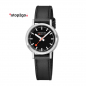 Preview: MONDAINE MST.34020.LBV.SET Damenuhr schwarz stop2go Saphirglas, 34mm