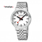 Preview: MONDAINE Herren Armbanduhr stop2go springender Minutenzeiger A512.30358.16SBB, Saphirglas