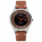 Preview: UMR Ruhla Solar Herren Armbanduhr Titan 95951 Datum Lederband Saphirglas