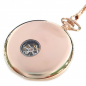 Preview: Regent 1041742 Taschenuhr Handaufzug skelettiert mit Kette Roségoldfarben