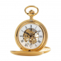 Preview: UMR RUHLA 6653 Taschenuhr Handaufzug Skelettiert mit Kette