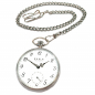 Preview: RUHLA 9660 Taschenuhr Handaufzug Glasboden kleine Sekunde mit Kette