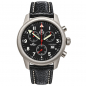 Preview: SEWILLS Armbanduhr Chrono Air Force ETA-Werk 251.272 Edelstahl, XL-Lederband