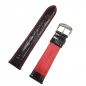 Preview: Sturmanskie Ersatzband Stegbreite 20mm Lederband schwarz-rot Krokoprägung