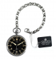 Preview: Aristo TAU-1 Taschenuhr mit Kette, Sellita-Werk Handaufzug, Leuchtziffern- und Zeiger