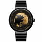 Preview: CIGA design Uhr U033-BG01-6B7B Blue Planet II GILDED AGE Automatik Gold-Schwarz