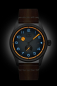 Preview: UMF Ruhla 1134-3, Titan, Quarz, Saphirglas, Armbanduhr, Lederband, 42mm