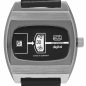 Preview: UMF Ruhla 1434-2 Armbanduhr Scheibenuhr Automatik, Saphirglas, 41mm, schwarz
