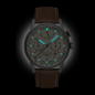 Preview: Bauhaus Aviation 2362-5 Herrenuhr Automatik mit Gangreserve und Lederarmband