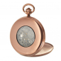 Preview: Dugena 4460977 Savonette Taschenuhr Handaufzug skelettiert bronzefarben mit Kette