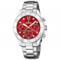 Preview: FESTINA Damen Uhr Chrono Boyfriend F20603-2 Edelstahl, rot