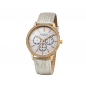 Preview: Regent Multifunktion Damen Armbanduhr LD-1512 goldfarben Perlmutt-Zifferblatt