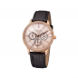 Preview: Regent Multifunktion Damen Armbanduhr LD-1513 roségoldfarben Perlmutt-Zifferblatt