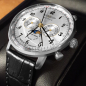 Preview: Zeppelin 7036-1 Herrenuhr Quarz mit Mondphase und Lederarmband