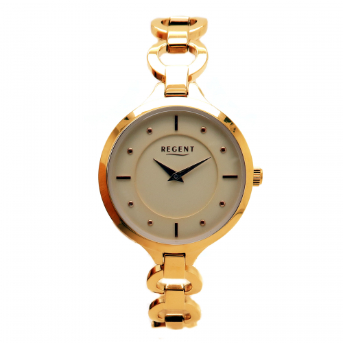 Regent Damen Armbanduhr 2213458 Edelstahl roségoldfarben