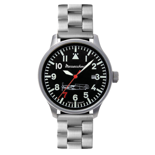 Messerschmitt 109-42R7-MB Rote 7 Herren Armbanduhr Fliegeruhr 42mm