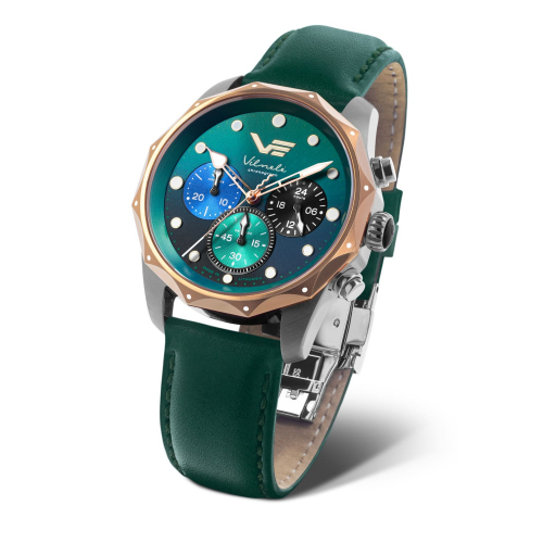Vostok Europe Vilnelė Chrono JS20-​125E752 Grün mit Wechselband