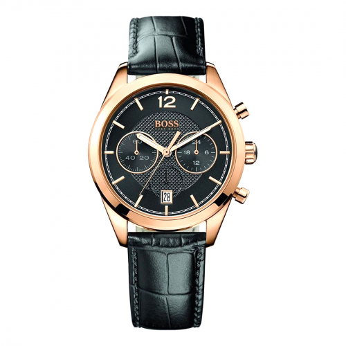 B-Ware Boss Herren Armbanduhr 1512746 Chronograph, Lederband, 40mm