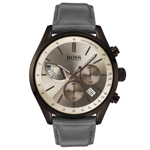 Hugo Boss 1513603 Grand Prix Herren Armbanduhr Chrono Lederband