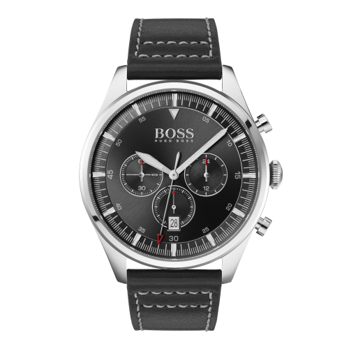 Hugo Boss Herren Armbanduhr Pioneer Chronograph 1513708 Lederband