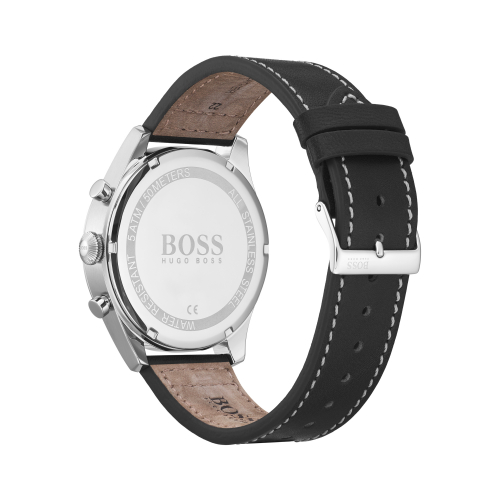 Hugo Boss Herren Armbanduhr Pioneer Chronograph 1513708 Lederband