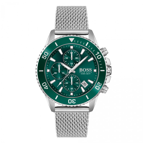 Hugo Boss 1513905 Chronograph Edelstahl Herren Armbanduhr Grün