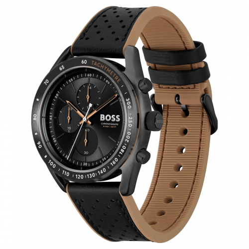 Hugo Boss Herren Armbanduhr Chrono 1514022 Silikonband, 10 ATM