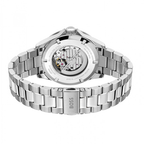 Boss 1514200 Herren Armbanduhr Automatik Grün, 10ATM, Edelstahl