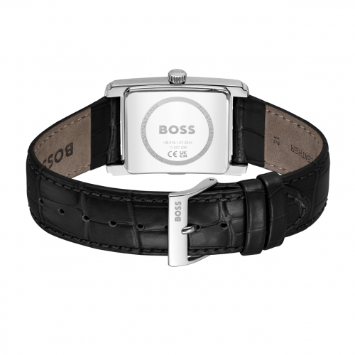 Boss Herren Armbanduhr 1514277 Leder schwarz