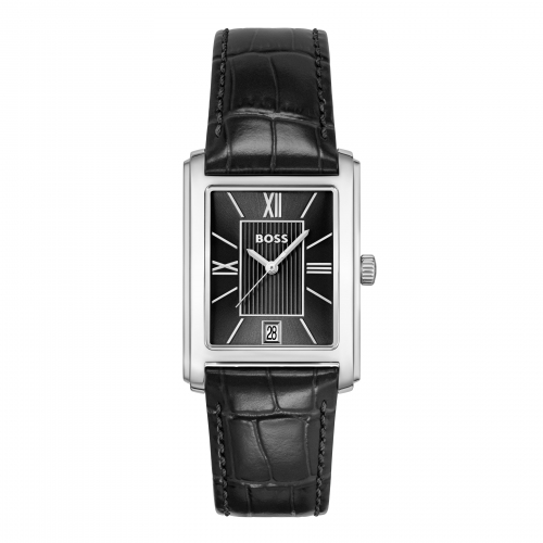Boss Herren Armbanduhr 1514277 Leder schwarz