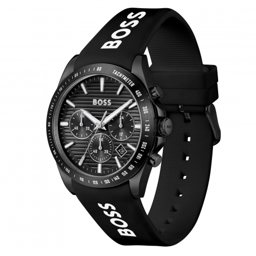 Boss Herren Armbanduhr 1514289 STRIKE Chronograph Silikonband schwarz