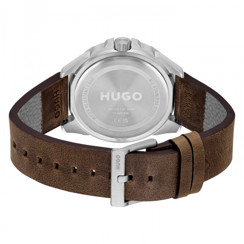 Preview: B-Ware Hugo Herren Armbanduhr 1530285 Multifunktion, Lederband, 45mm