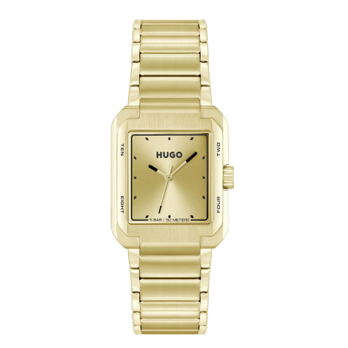 HUGO Herren Armbanduhr 1530381 #THRIVE ANALOG goldfarben