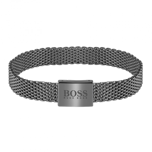 HUGO BOSS Herren Mesh-Armband 1580039M grau 19,5cm