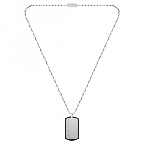 BOSS Herren Identitätskette mit Anhänger 1580050 Edelstahl 61cm
