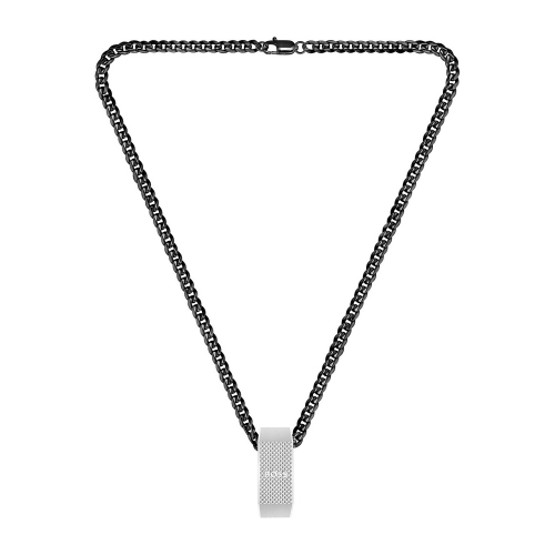 BOSS Herren Kette DOUBLE B ABSOLUTE 1580744 Edelstahl 56cm grau