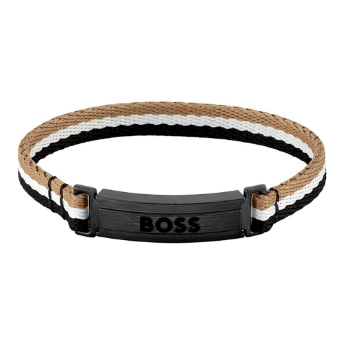 BOSS Armband 1580375M Textil-Edelstahl