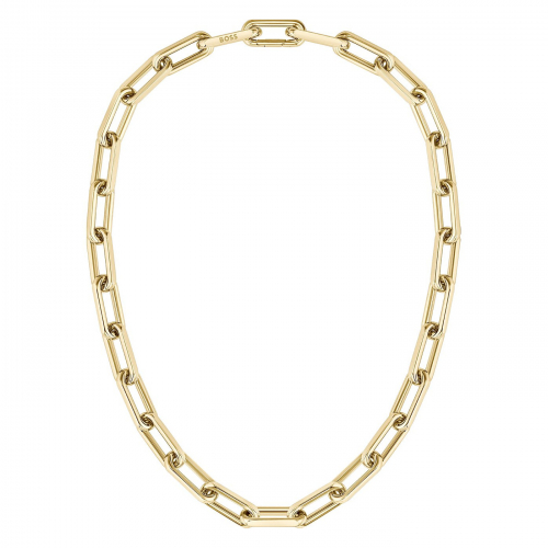 BOSS 1580579 Damen Anker Kette Edelstahl Goldfarben 47cm