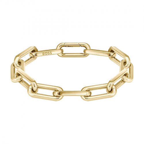 BOSS 1580600 Damen Anker Armband Edelstahl Goldfarben 20cm