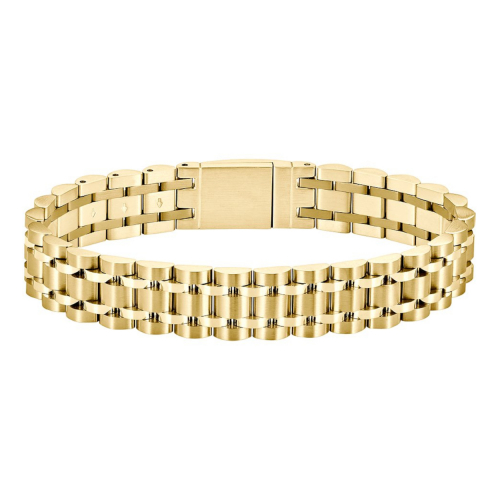 Preview: BOSS Herren Armband Edelstahl 1580645 Gliederband Goldfarben 20cm