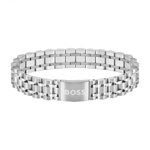 BOSS Herren Armband Edelstahl 1580644 Gliederband 20cm
