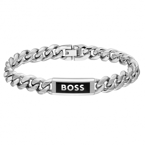 BOSS 1580679M Herren PAnzer-Armband Edelstahl Silberfarben 20cm