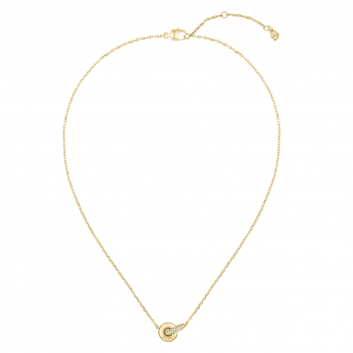 BOSS 1580755 Damen Kette mit Anhänger Edelstahl Goldfarben 51cm