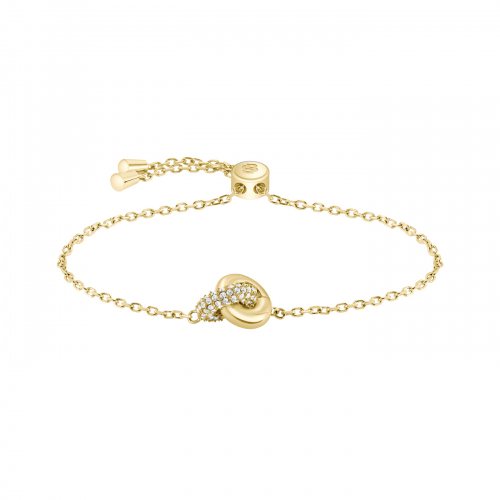 BOSS Damen Armband Edelstahl 1580757 Gliederarmband Goldfarben 17,5cm