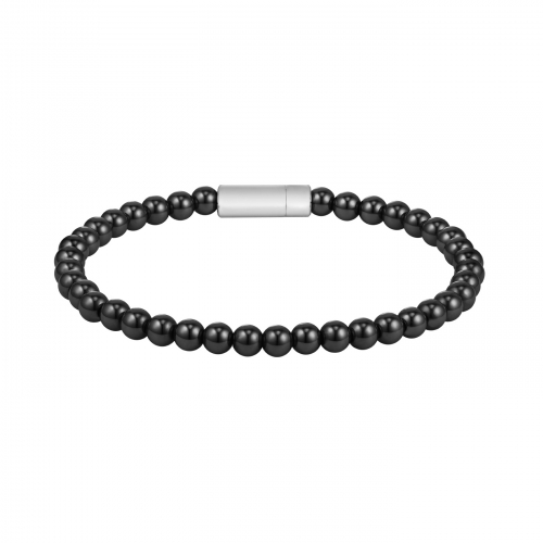 BOSS Herren 1580789M Onyx Armband Edelstahlarmband 21cm