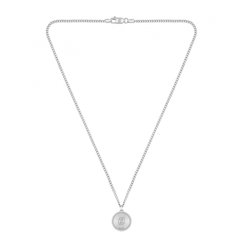 BOSS Herren Kette mit Anhänger 1580841 NORTH Edelstahl 60cm Kompassmotiv