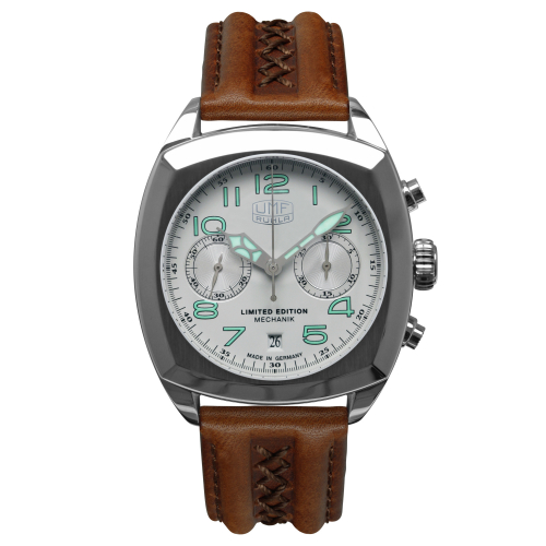 UMF Ruhla 1616-5 Chronograph, Handaufzug Poljot P3133 Armbanduhr Saphirglas
