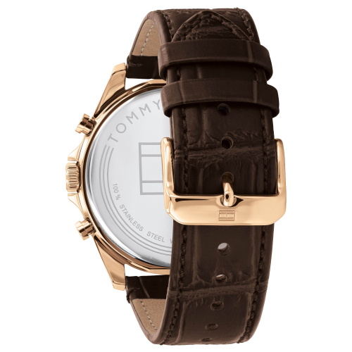 Tommy Hilfiger 1710453 Multifunktion Herren Armbanduhr Day-Date roségoldfarben